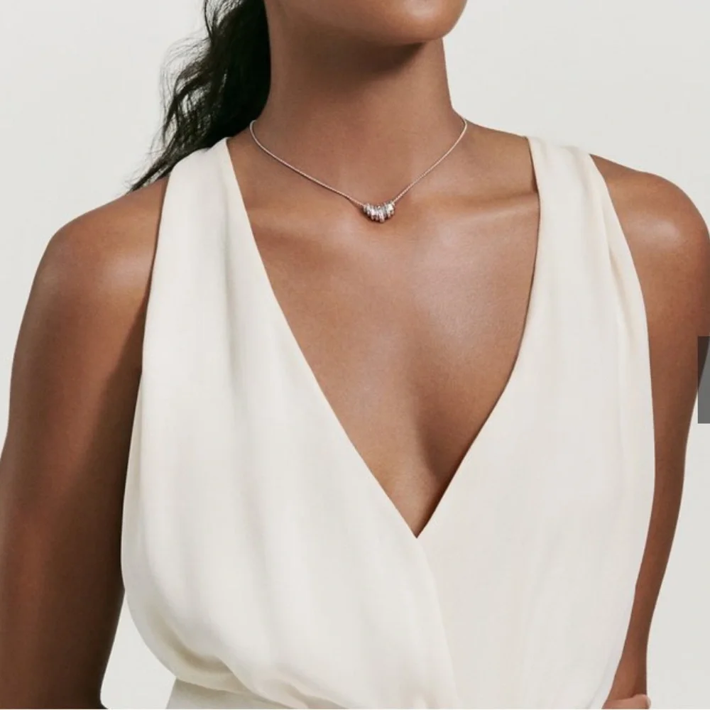David Yurman Sterling Silver Multi-Pendant Necklace with Diamonds